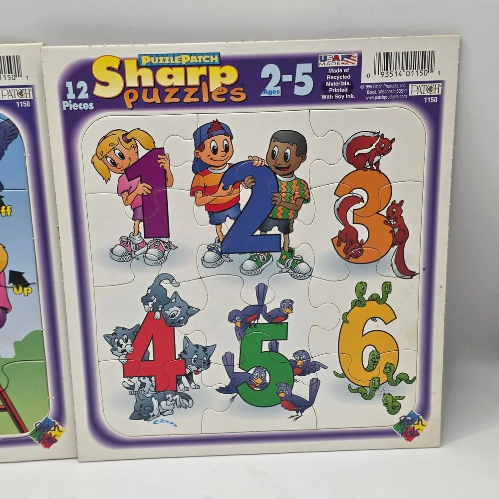 Patch Products Sharp Puzzles Kids Multicolor Numbers Spatial Tray Puzzle Set